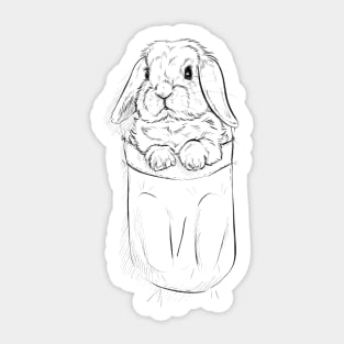 Lop Hase im Beutel Sticker